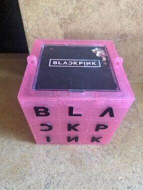 Pink Glitter Cube Accessory Organizer